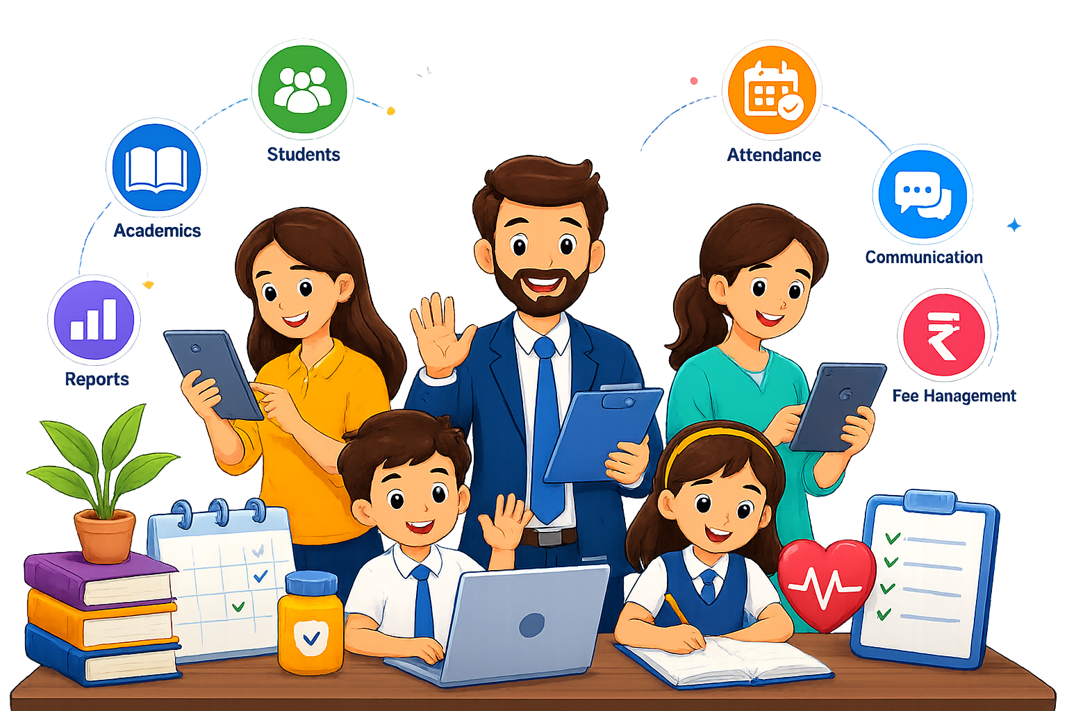 Teachers, students, and admins using ClassroomCastle